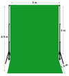 Heavy Duty Pure Muslin Photography Backdrop - Chroma Green