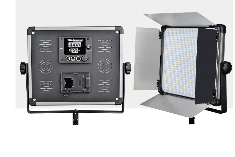 2 x 1000W Bright Bi-Colour LED Video Panel Light Kit with DMX Output