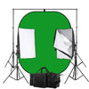 Blue And Green Screen Reversible Photography Backdrops With 50 x 70 Economy Softbox Studio Lighting Equipment