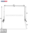 6m W x 6m H White/ Black Background with a Backdrop Stand