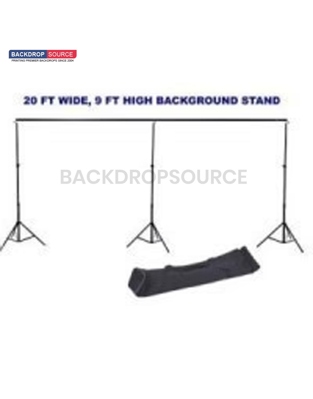 6m W x 6m H White/ Black Background with a Backdrop Stand