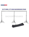 6m W x 6m H White/ Black Background with a Backdrop Stand
