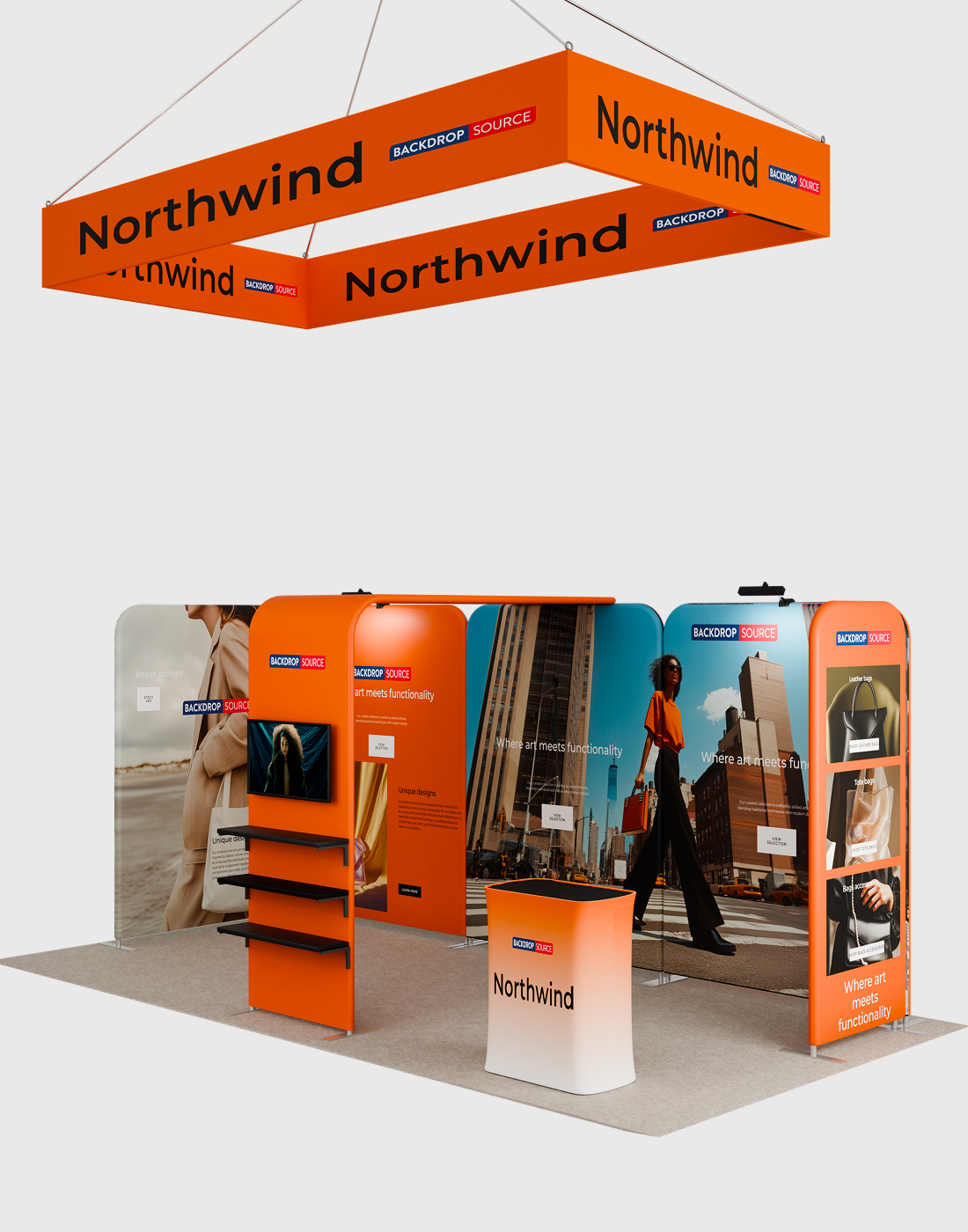 Portable Exhibit Display 3m x 6m - Model 13
