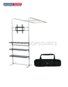 L-Shaped Display with Shelf & TV Rack