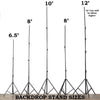 Portable Photography Backdrop Stand - 3m Wide X 3m Tall
