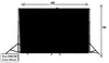 Solid Black Colour Photography Muslin with Backdrop Stand