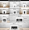 6m W x 6m H Solid White/ Black Backdrop with a Stand