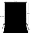 Heavy Duty Pure Muslin Photography Backdrop - Black