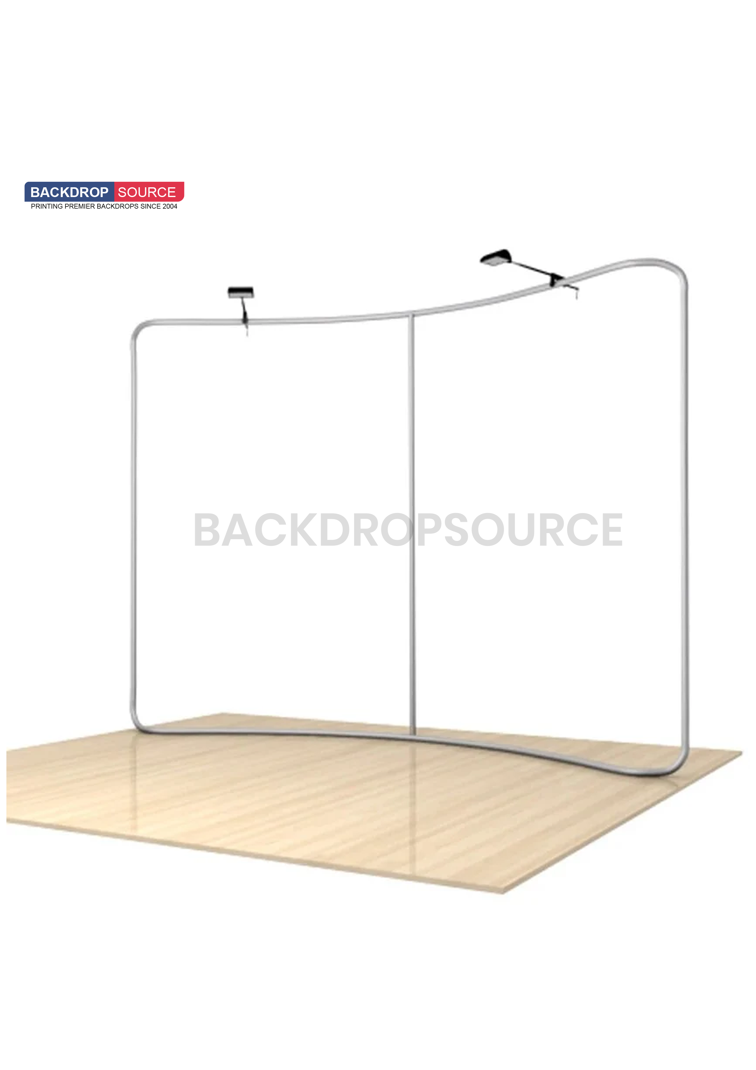 Curved Backwall Kit with Clamping Lights