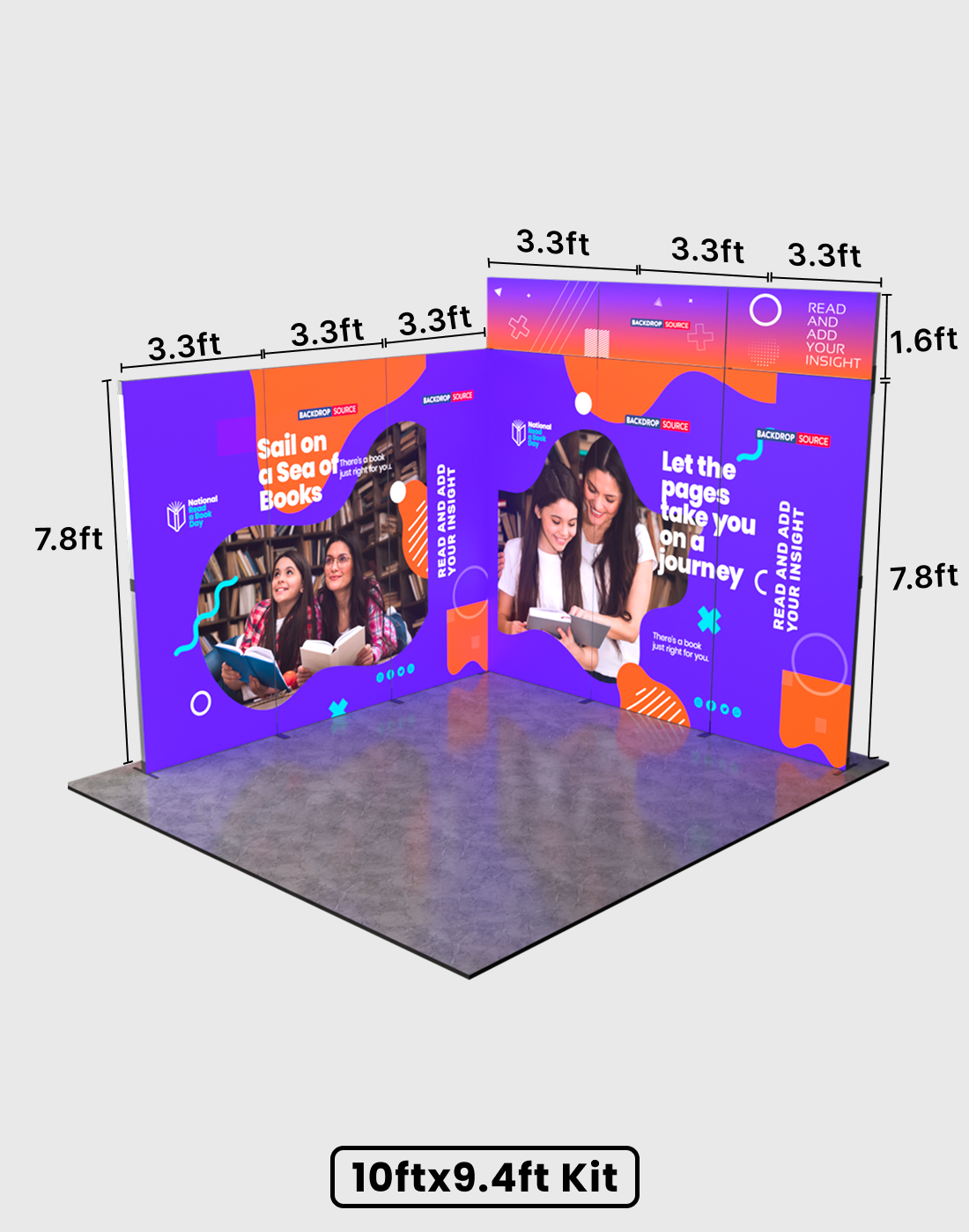 Foldable SEG Backlit Exhibition Display - Model 7