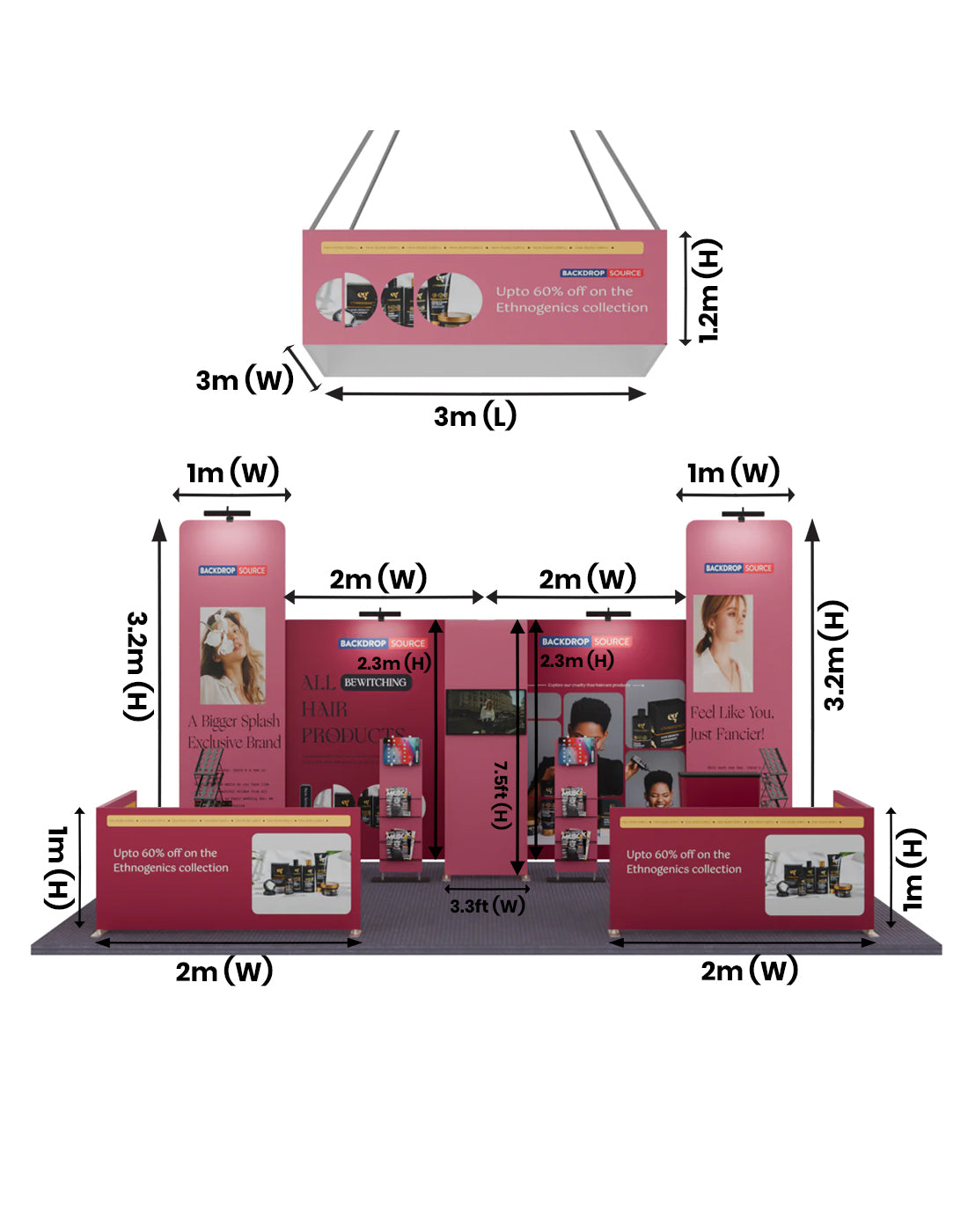Modular Booth Kits 6m x 6m - Model 07