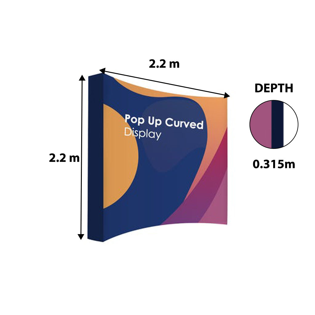 Fabric Pop Up Curved Display for Exhibitions