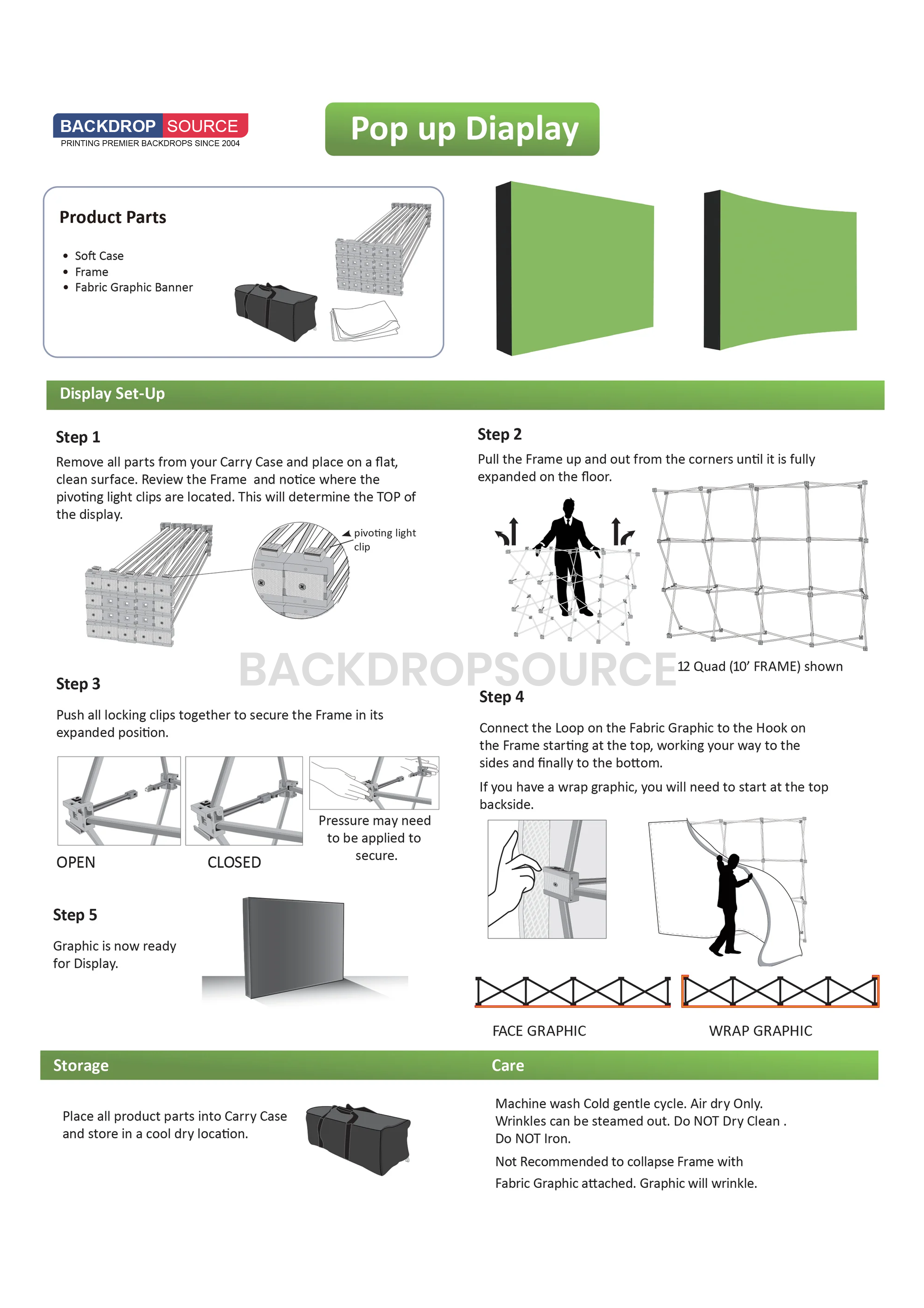 Fabric Pop Up Curved Display for Exhibitions