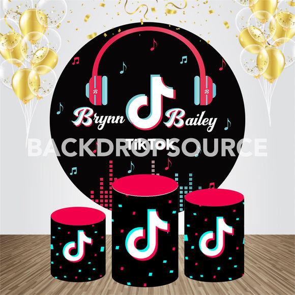 Tik Tok Event Party Round Backdrop Kit