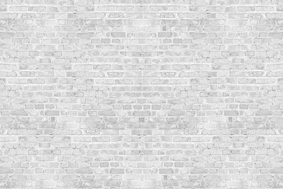 White Gray Brick Wall Backdrop