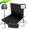 2 Head 2000W Bicolour LED Professional Video Light Kit With Backdrop And Support System