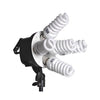 3 Head Powerful 5 Lamp Video Lighting Kit Equipment With Chromakey Backdrop And Support System with boom arm