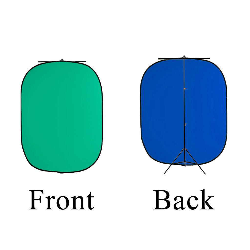 Reversible Chromakey Green And Blue Popup Backdrop 1.5m x 2.1m